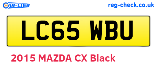 LC65WBU are the vehicle registration plates.