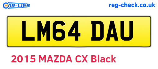 LM64DAU are the vehicle registration plates.