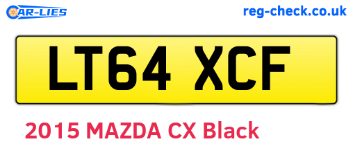 LT64XCF are the vehicle registration plates.