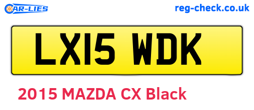 LX15WDK are the vehicle registration plates.