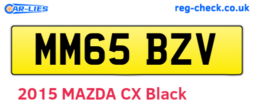 MM65BZV are the vehicle registration plates.