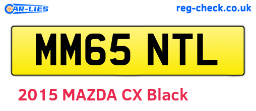 MM65NTL are the vehicle registration plates.