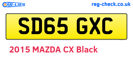 SD65GXC are the vehicle registration plates.