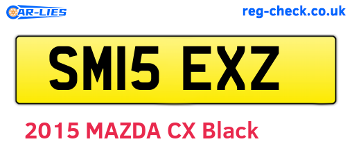 SM15EXZ are the vehicle registration plates.