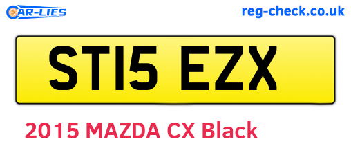 ST15EZX are the vehicle registration plates.