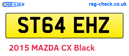 ST64EHZ are the vehicle registration plates.