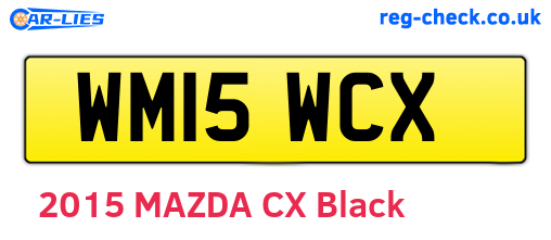 WM15WCX are the vehicle registration plates.