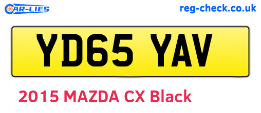 YD65YAV are the vehicle registration plates.