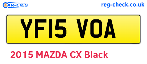 YF15VOA are the vehicle registration plates.