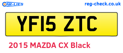 YF15ZTC are the vehicle registration plates.