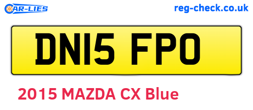 DN15FPO are the vehicle registration plates.