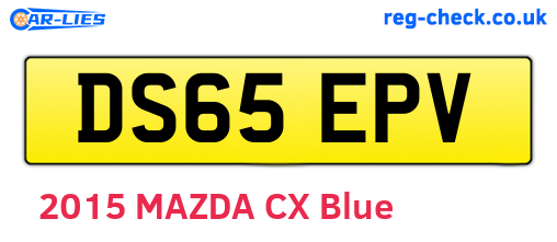 DS65EPV are the vehicle registration plates.