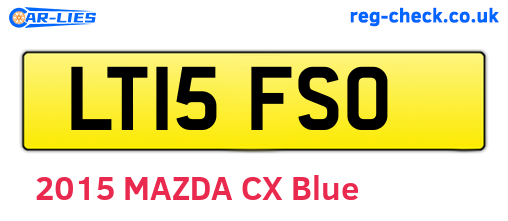 LT15FSO are the vehicle registration plates.