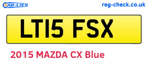 LT15FSX are the vehicle registration plates.