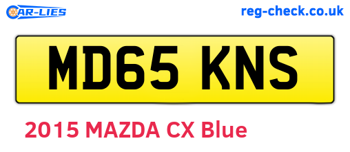 MD65KNS are the vehicle registration plates.