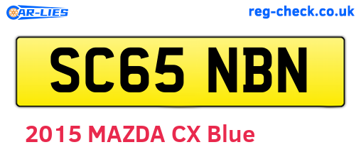 SC65NBN are the vehicle registration plates.