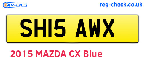 SH15AWX are the vehicle registration plates.