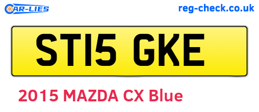 ST15GKE are the vehicle registration plates.