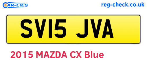 SV15JVA are the vehicle registration plates.