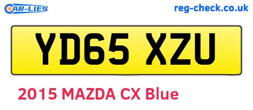 YD65XZU are the vehicle registration plates.