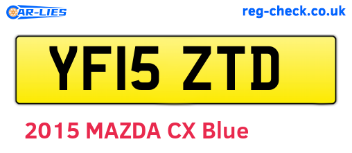 YF15ZTD are the vehicle registration plates.