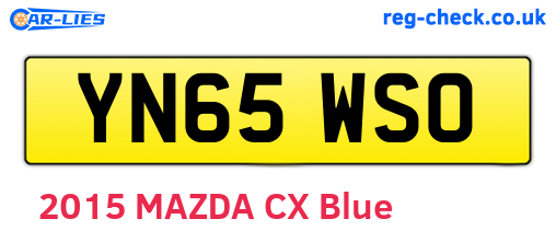 YN65WSO are the vehicle registration plates.