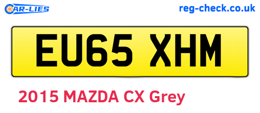 EU65XHM are the vehicle registration plates.