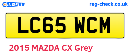 LC65WCM are the vehicle registration plates.