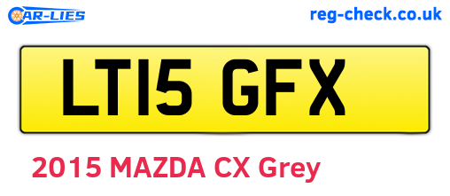 LT15GFX are the vehicle registration plates.