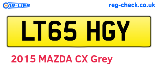 LT65HGY are the vehicle registration plates.