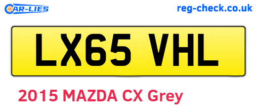 LX65VHL are the vehicle registration plates.