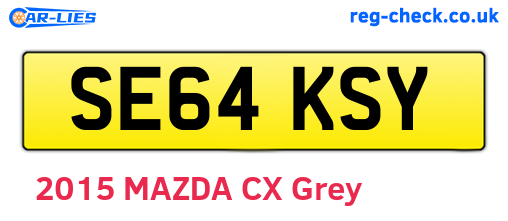 SE64KSY are the vehicle registration plates.