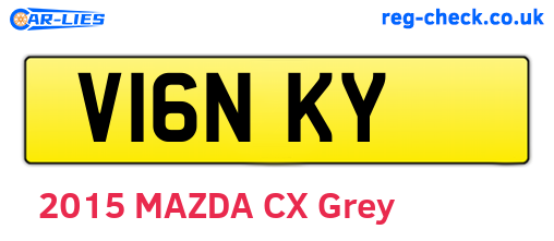 V16NKY are the vehicle registration plates.