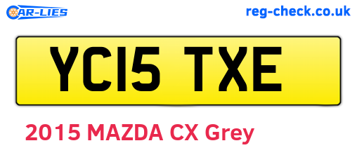 YC15TXE are the vehicle registration plates.