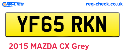 YF65RKN are the vehicle registration plates.