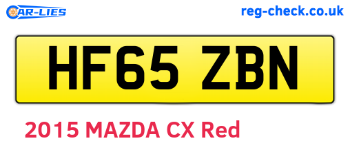 HF65ZBN are the vehicle registration plates.