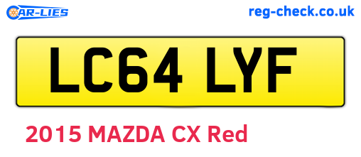 LC64LYF are the vehicle registration plates.