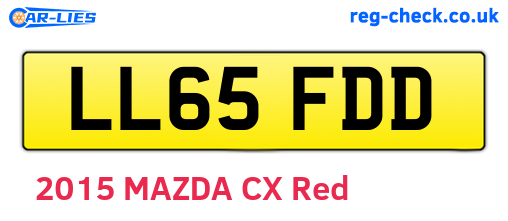 LL65FDD are the vehicle registration plates.