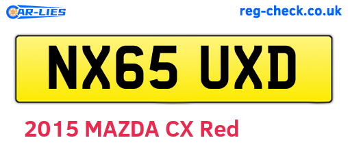 NX65UXD are the vehicle registration plates.
