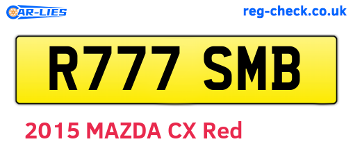 R777SMB are the vehicle registration plates.
