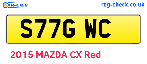 S77GWC are the vehicle registration plates.