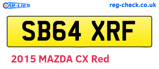 SB64XRF are the vehicle registration plates.