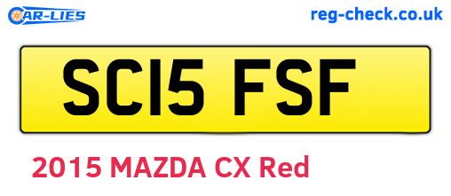 SC15FSF are the vehicle registration plates.