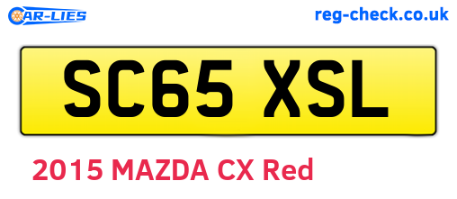 SC65XSL are the vehicle registration plates.