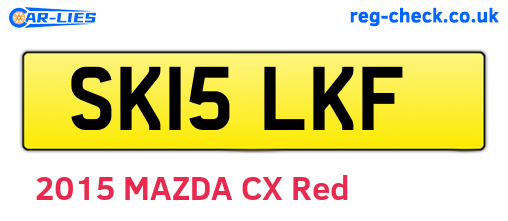 SK15LKF are the vehicle registration plates.
