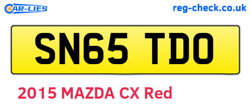 SN65TDO are the vehicle registration plates.