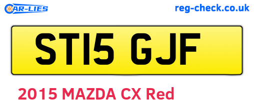 ST15GJF are the vehicle registration plates.