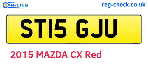 ST15GJU are the vehicle registration plates.