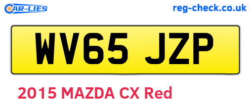 WV65JZP are the vehicle registration plates.