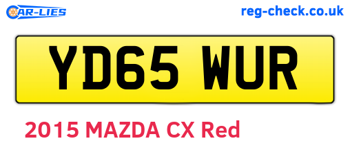 YD65WUR are the vehicle registration plates.
